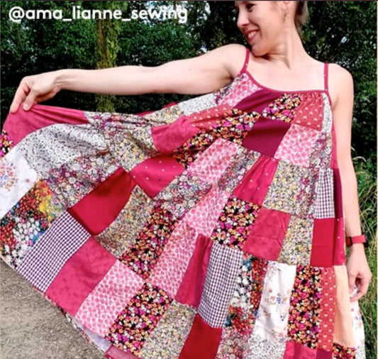 Polly – a patchwork dress for all your scraps!